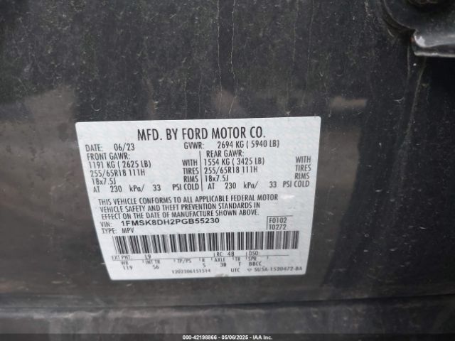 2023 FORD EXPLORER 1FMSK8DH2PGB55230 Photo 8
