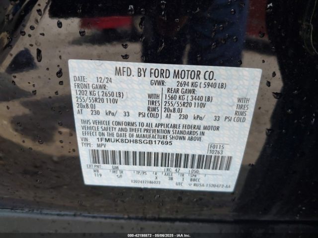 2025 FORD EXPLORER 1FMUK8DH8SGB17695 Photo 8