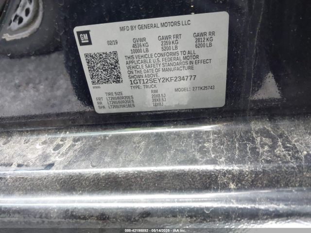 1GT12SEY2KF234777 GMC Sierra 2500hd Denali