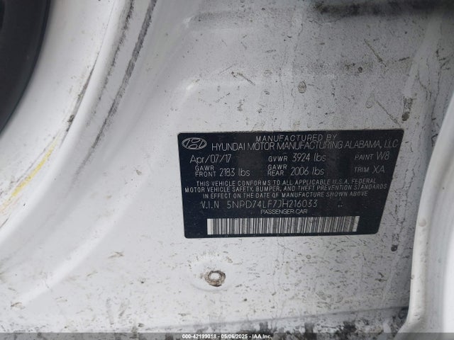 Hyundai mpi nu 2018 5NPD74LF7JH216033 Image 9