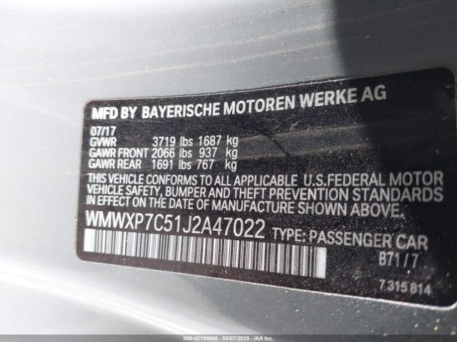 2018 MINI HARDTOP WMWXP7C51J2A47022 Photo 8