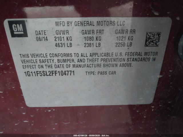 1G11F5SL2FF104771 Chevrolet lkw