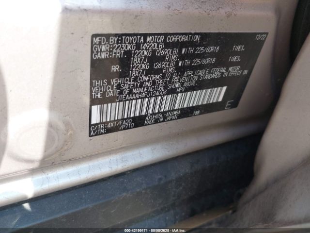 2023 TOYOTA VENZA JTEAAAAH4PJ124008 Photo 8