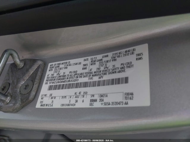 1FMCU9G94EUB33253 Ford ESCAPE SE