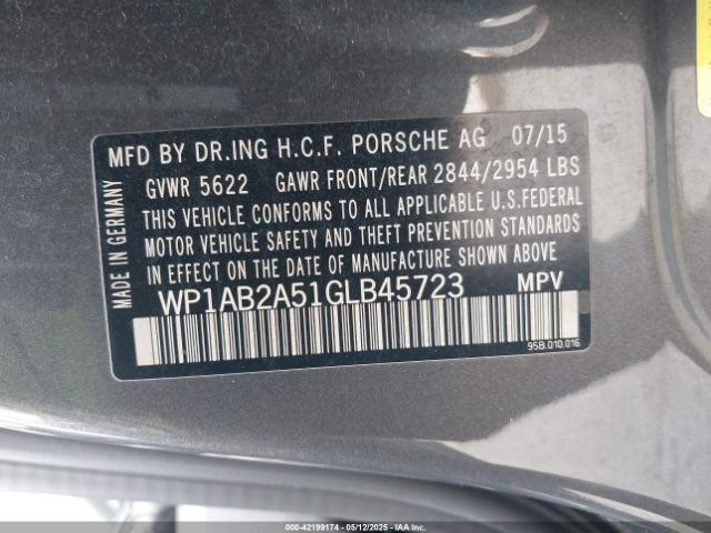 2016 PORSCHE MACAN WP1AB2A51GLB45723 Photo 8