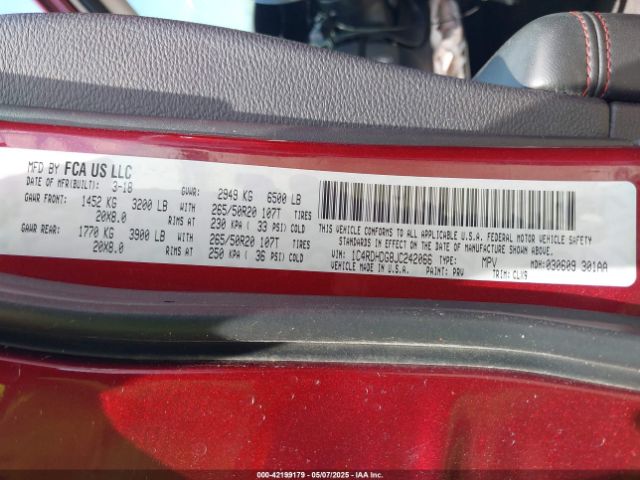2018 DODGE DURANGO 1C4RDHDG8JC242066 Photo 8