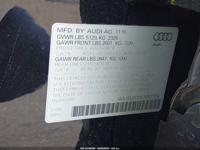 2020 AUDI Q3 WA1EECF33L1052774 Photo 8