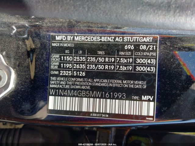 2021 MERCEDES-BENZ GLB 250 W1N4M4GB5MW161993 Photo 8