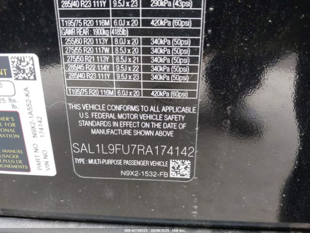 SAL1L9FU7RA174142 Land Rover Range Rover Sport Dynamic Se
