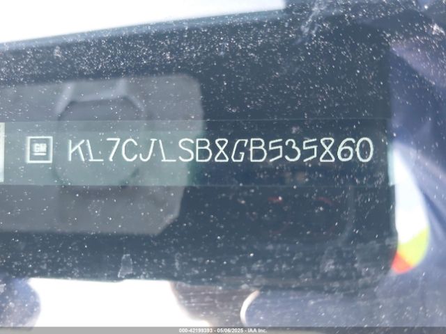 KL7CJLSB8GB535860 Chevrolet Trax Lt