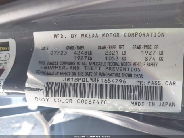 JM1BPBLM8R1654296 Mazda Mazda3 Hatchback 2.5 S Carbon Edition