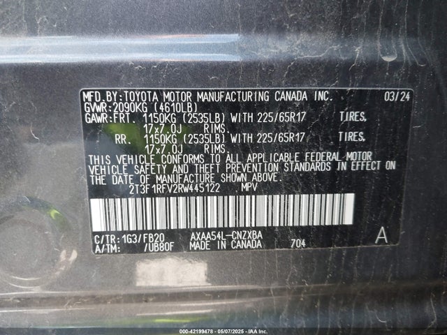 Toyota RAV4 LE 2024 2T3F1RFV2RW445122 Image 9