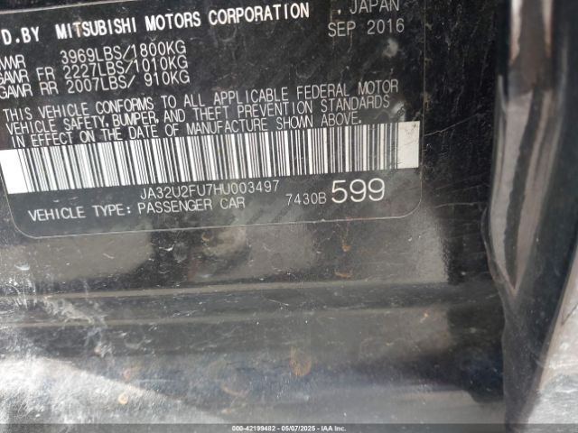 JA32U2FU7HU003497 Mitsubishi LANCER ES