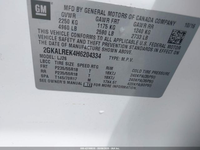2GKALREK4H6204334 GMC Terrain Denali