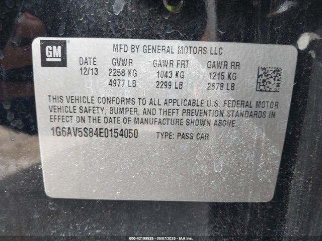 2014 CADILLAC CTS 1G6AV5S84E0154050 Photo 8