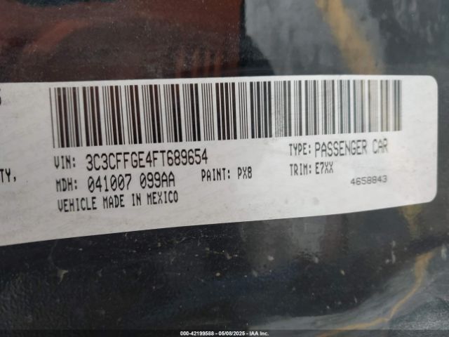 3C3CFFGE4FT689654 Fiat 500E BATTERY ELECTRIC