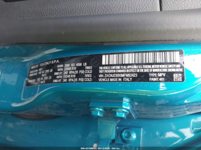 ZACNJDBB0MPM92423 Jeep Renegade Islander 4x4
