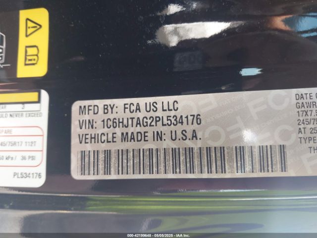 1C6HJTAG2PL534176 Jeep Gladiator Sport S