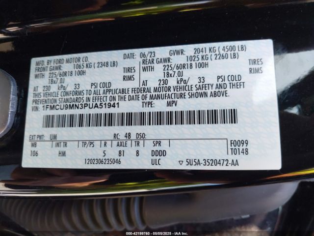 2023 FORD ESCAPE 1FMCU9MN3PUA51941 Photo 8