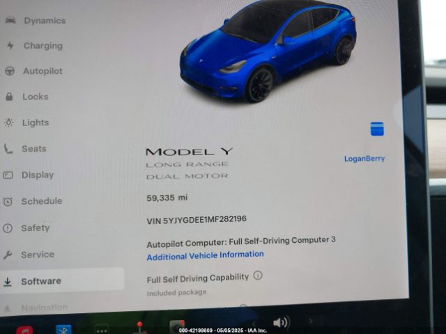 2021 TESLA MODEL Y 5YJYGDEE1MF282196 Photo 6