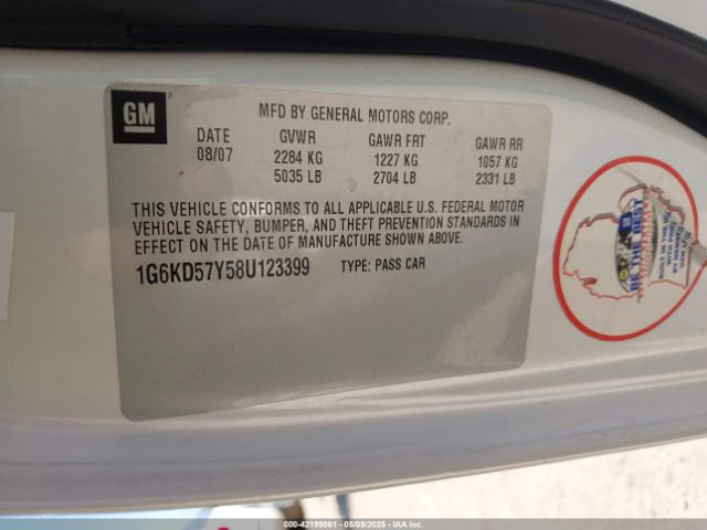 2008 CADILLAC DTS 1G6KD57Y58U123399 Photo 8