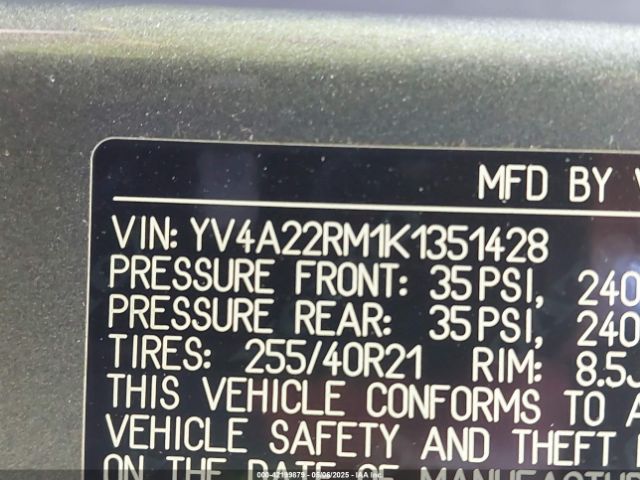 2019 VOLVO XC60 YV4A22RM1K1351428 Photo 8