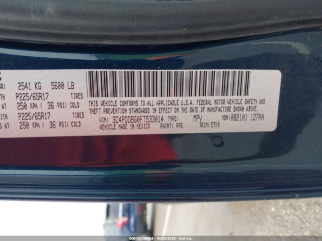 3C4PDDBG0FT533014 Dodge Journey Sxt