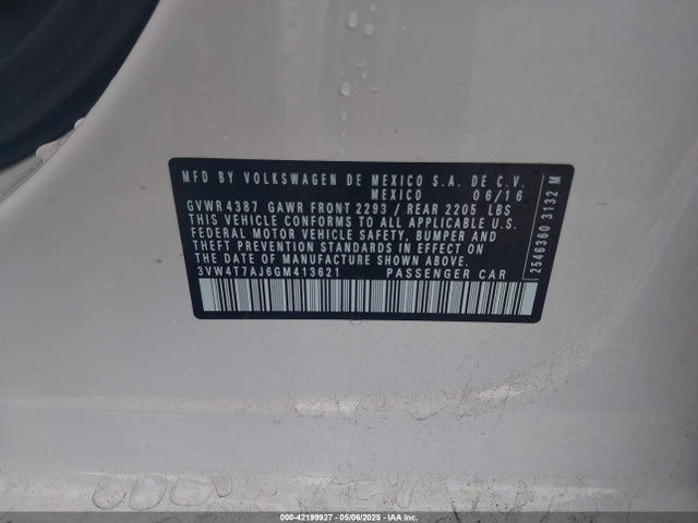 3VW4T7AJ6GM413621 Volkswagen Jetta 2.0t Gli Se/2.0t Gli Sel