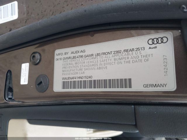 WAUENAF41HN015240 Audi A4 2.0t Premium