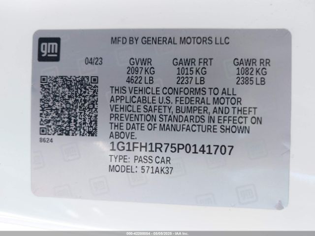 1G1FH1R75P0141707 Chevrolet Camaro Rwd  2ss