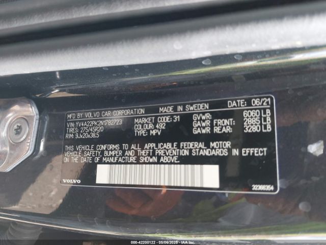 2022 VOLVO XC90 YV4A22PK2N1782723 Photo 8