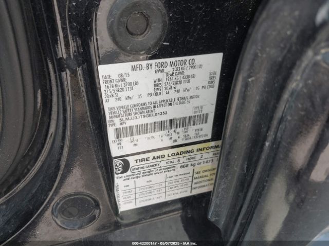 5LMJJ3JT5GEL01252 Lincoln Navigator L Select
