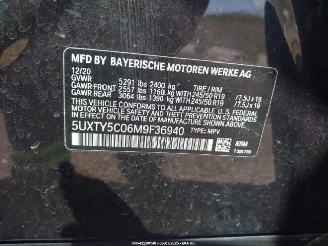 2021 BMW X3 5UXTY5C06M9F36940 Photo 8