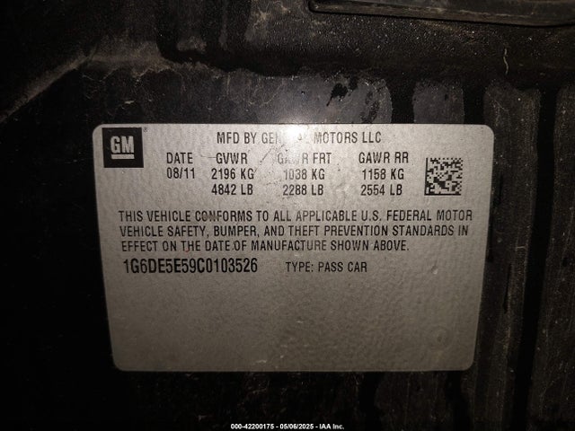 2012 CADILLAC CTS 1G6DE5E59C0103526 Photo 8