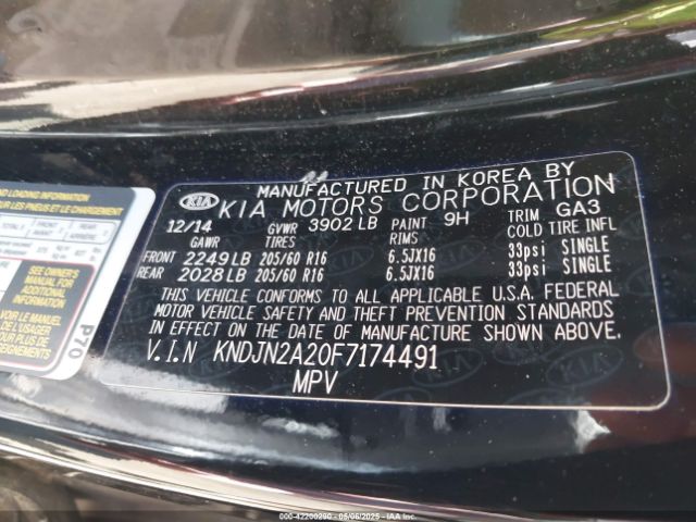 KNDJN2A20F7174491 KIA Soul