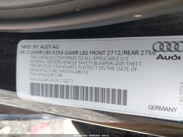 2012 AUDI A6 WAUGGAFC4CN172277 Photo 8