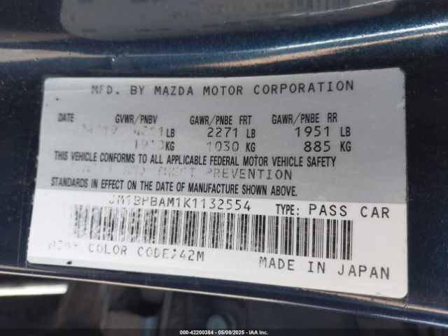 JM1BPBAM1K1132554 Mazda Mazda3 Select Package