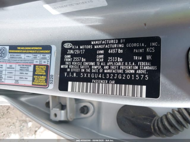 5XXGU4L32JG201575 KIA OPTIMA EX