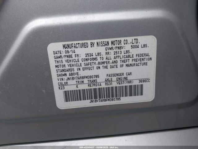 JN1BV7AR8FM390785 Infiniti Q50 Premium