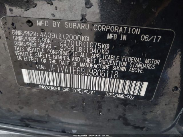 2018 SUBARU WRX JF1VA1F69J9806118 Photo 8