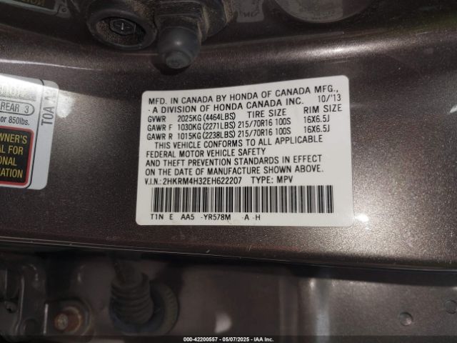 2HKRM4H32EH622207 Honda CR-V LX