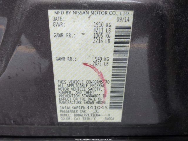 2015 NISSAN ALTIMA 1N4AL3AP1FN341045 Photo 8