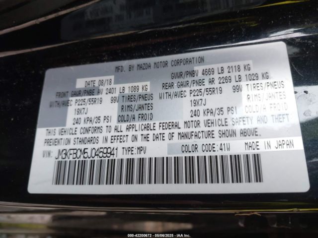 JM3KFBCM5J0459941 Mazda Cx-5 Touring
