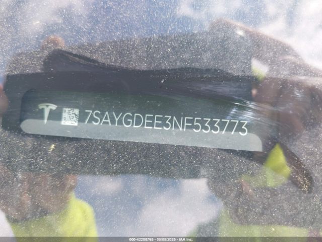 7SAYGDEE3NF533773 Tesla Model Y Long Range Dual Motor All-wheel Drive