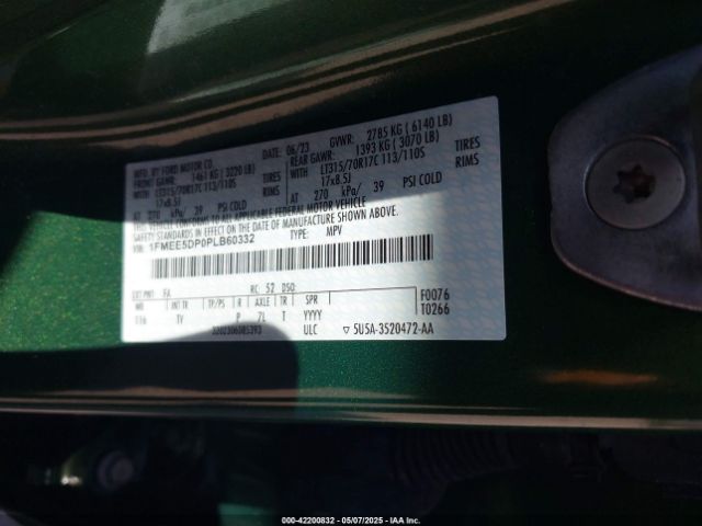 2023 FORD BRONCO 1FMEE5DP0PLB60332 Photo 8