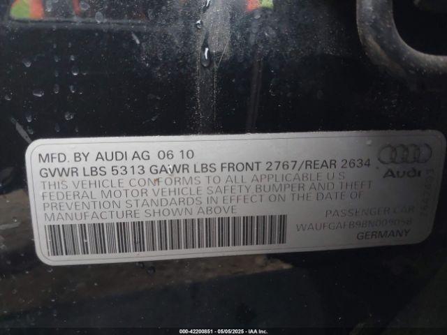 2011 AUDI A6 WAUFGAFB9BN009058 Photo 8