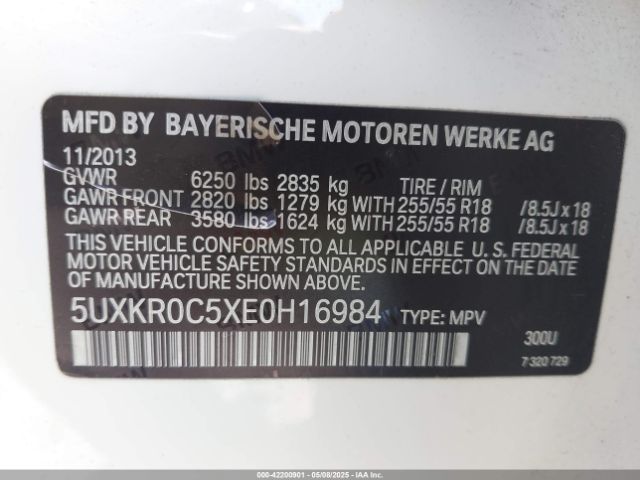 5UXKR0C5XE0H16984 BMW X5 Xdrive35i