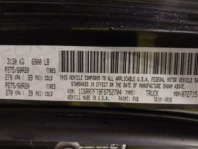 RAM 1500 Express 2015 1C6RR7FT8FS752704 Image 9