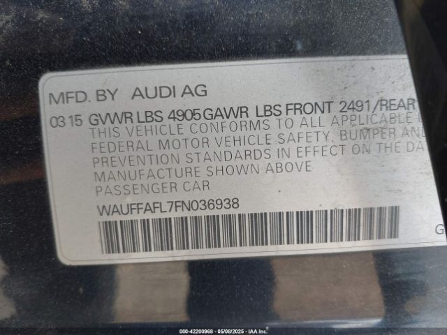2015 AUDI A4 WAUFFAFL7FN036938 Photo 8