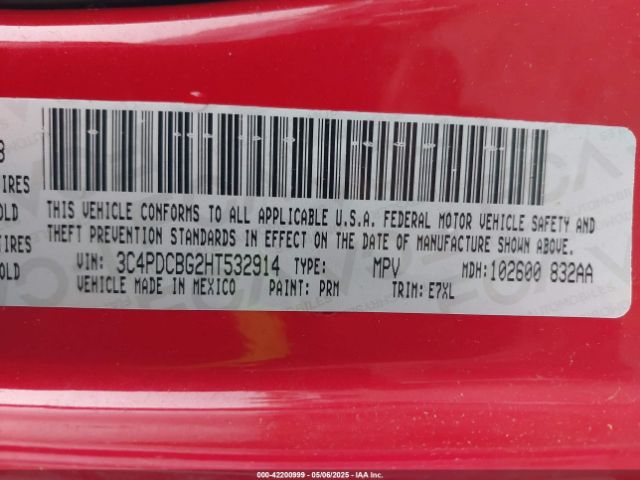 3C4PDCBG2HT532914 Dodge Journey Sxt